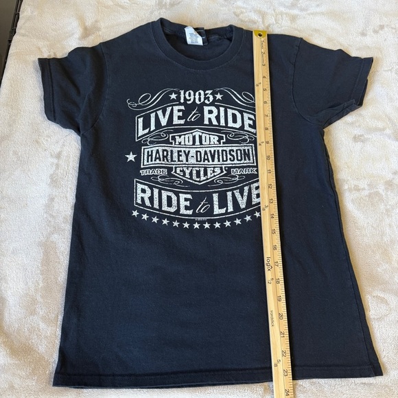 Harley-Davidson Black 'Live to Ride' Kona, HI Tee Size Small - Picture 5 of 6